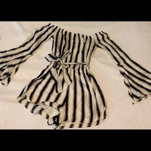 Urban striped romper